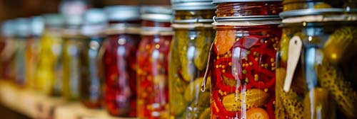 Bocaux de Légumes dans du vinaigre