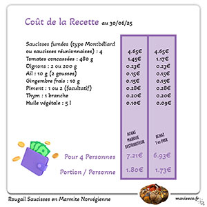 Rougail Saucisses en Marmite Norvégienne